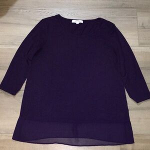 Ellen Tracy Top 3/4 Sleeve Size S